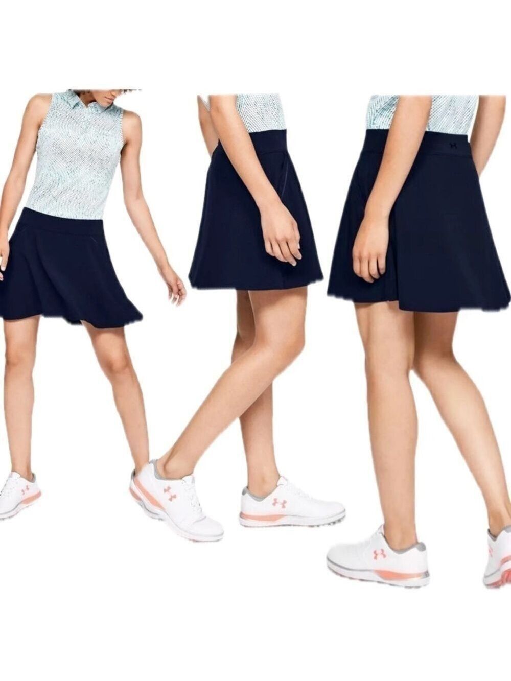 Under Armour Women's Golf Tennis UA Links Skort Skirt (Academy Blue) Sz L NWT